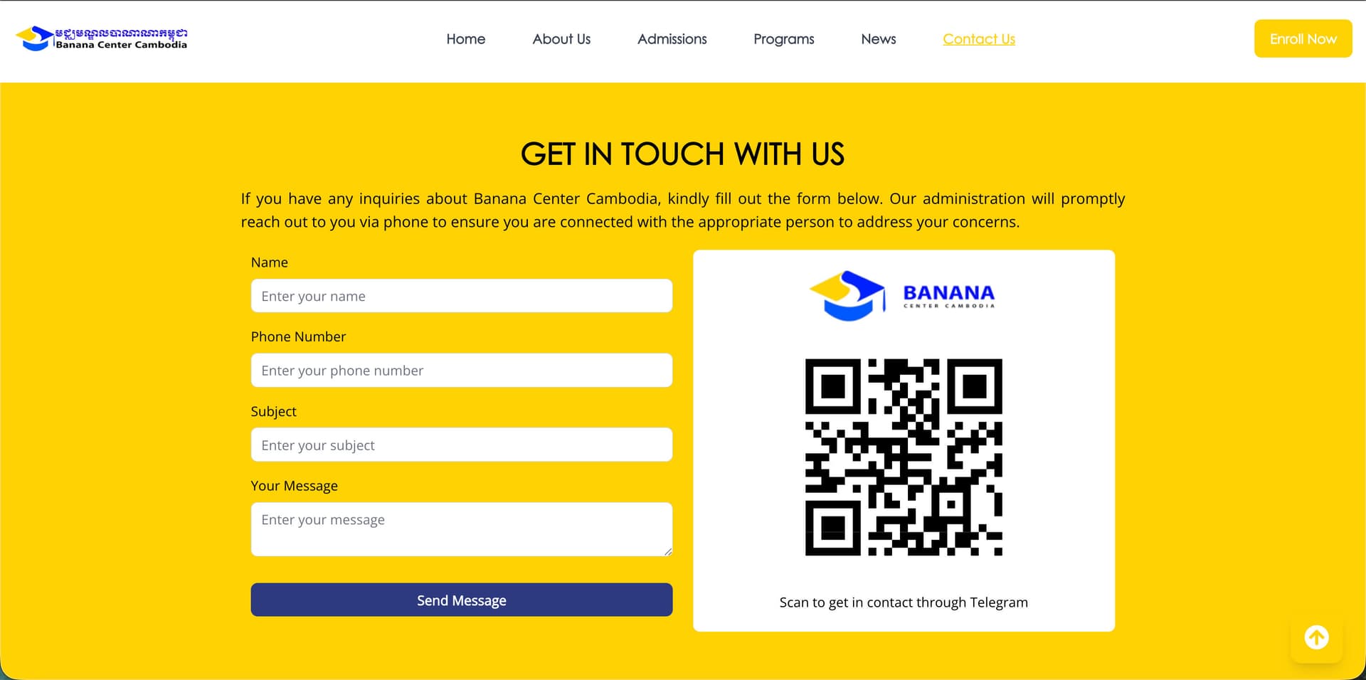 Banana Center Cambodia Website and School Management System detail 4