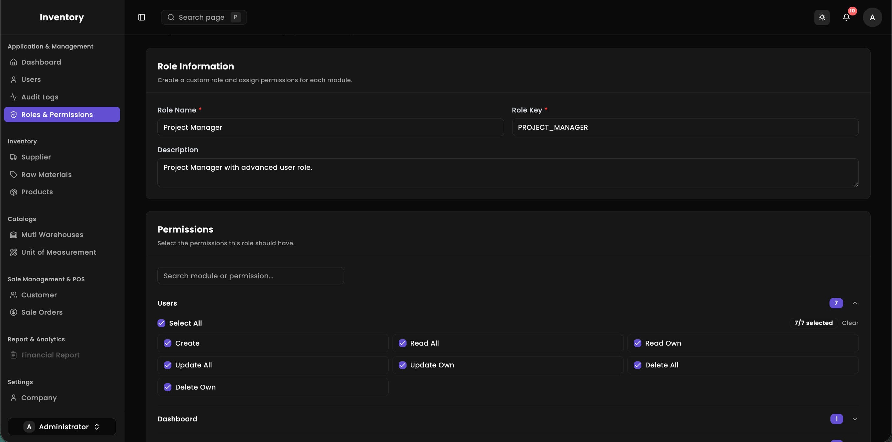 Inventory & Production Management System preview