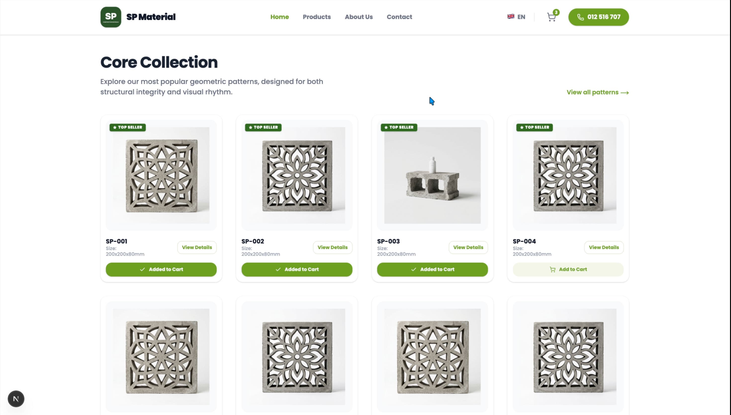 SP Material E-commerce Platform